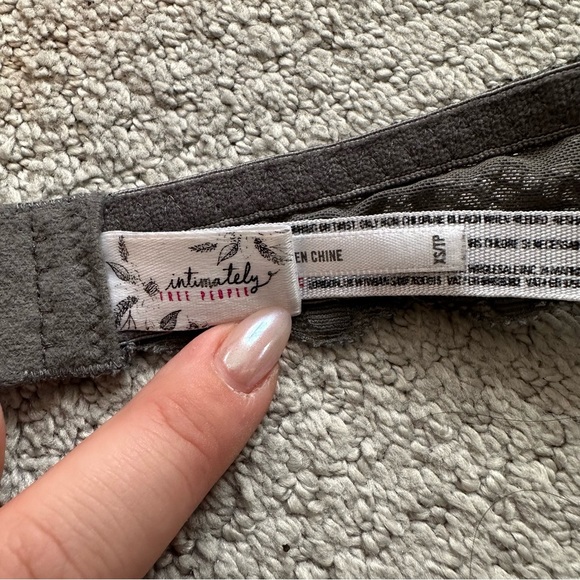 Free People Bras Bralettes | Gray Lace Intimately FP Halter Bralette - Picture 4 of 6